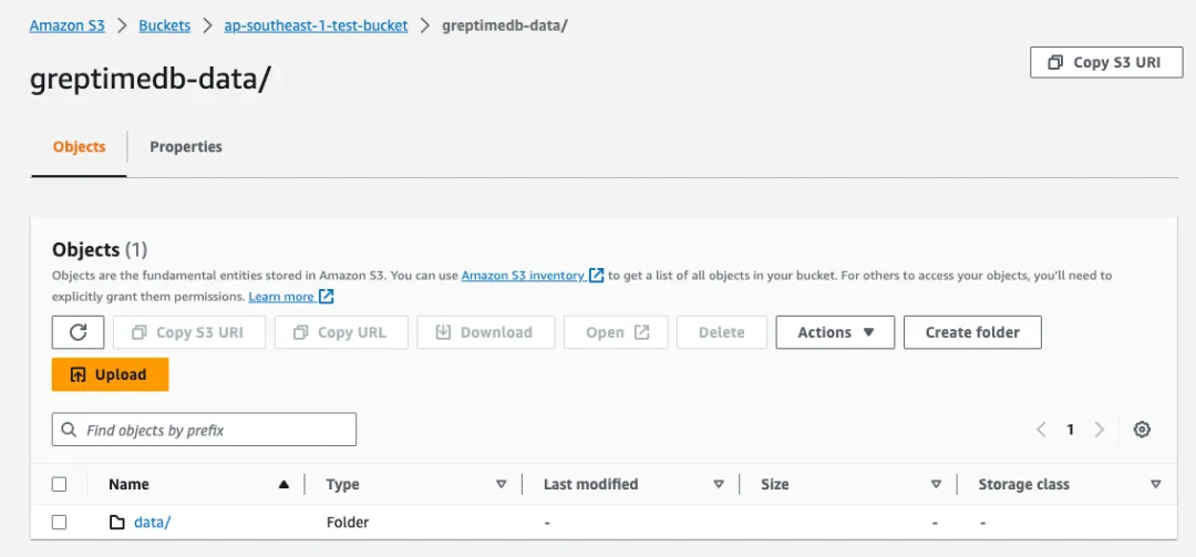 (图 1:AWS S3 控制台)