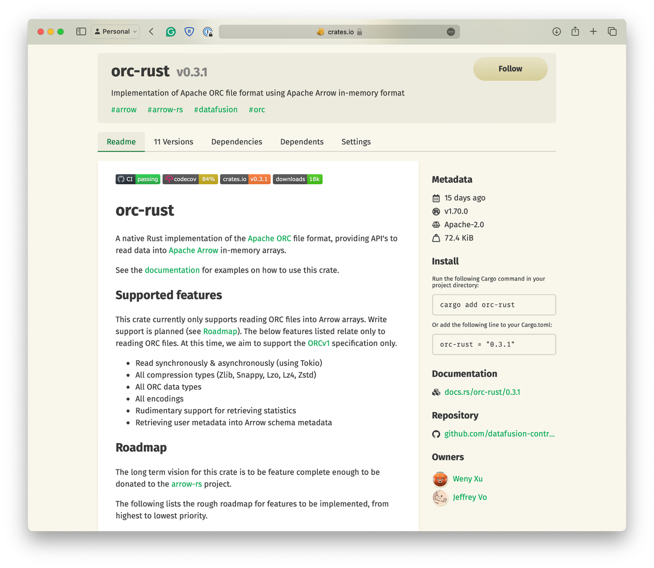 图 6:orc-rust crate