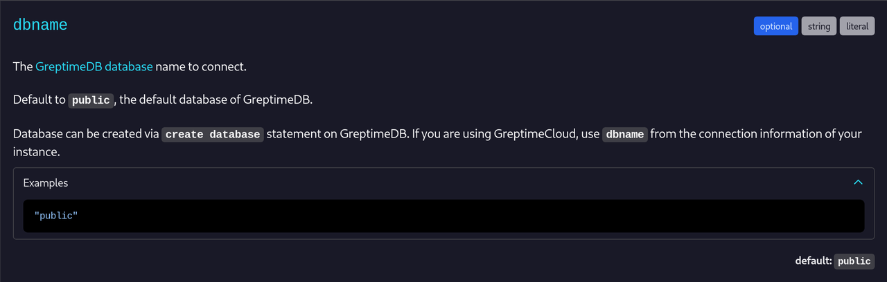 (图 2:Vector 网站上的 GreptimeDB 模块信息)