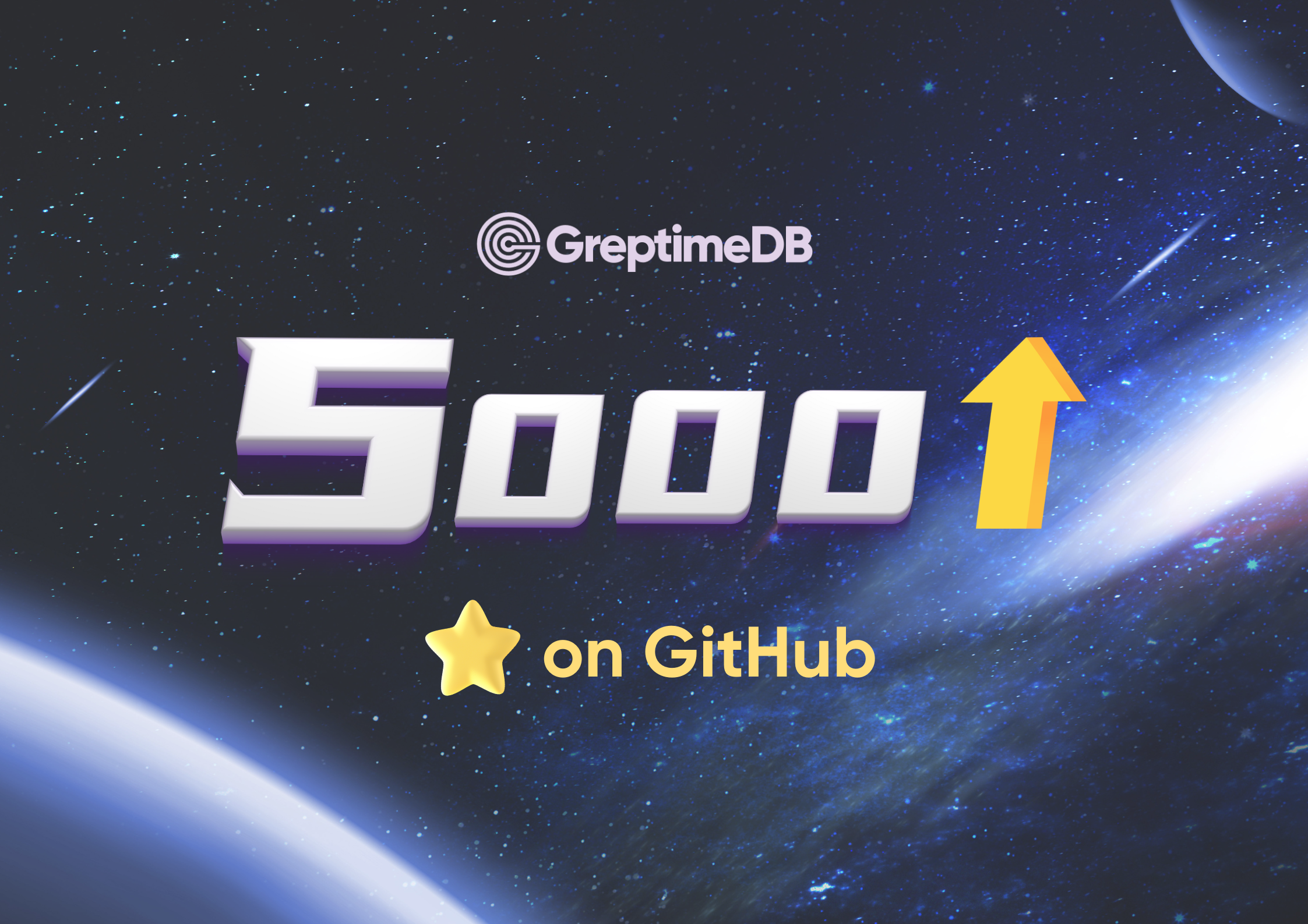 （图 1：GreptimeDB 获得 5000 Stars）